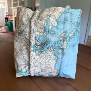 Sea Bags Antique Casco Bay Map Tote